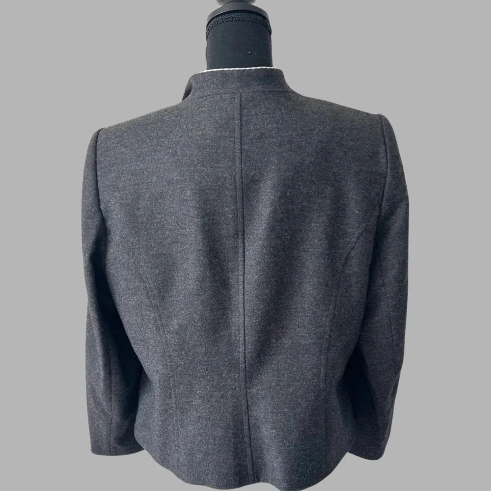 Vintage Tullo Stand Collar Wool Blazer Made In Ge… - image 3